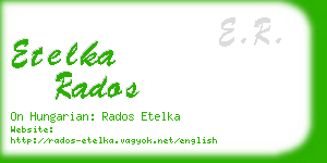 etelka rados business card